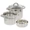 Oster Sangerfield 5qt. Stainless Steel Pasta Pot with Steamer Insert and Basket
